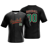 Custom Black Full Button Mexico Baseball Jersey